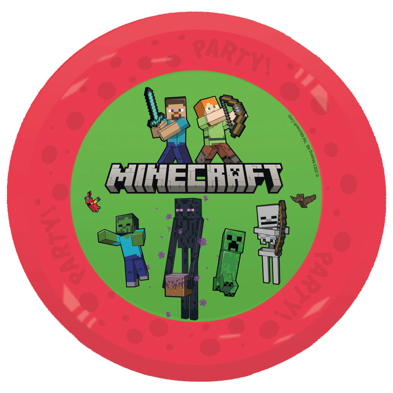 Minecraft Party mikro premium plastični plitki tanjur, set od 4 komada, 21 cm fotografija proizvoda