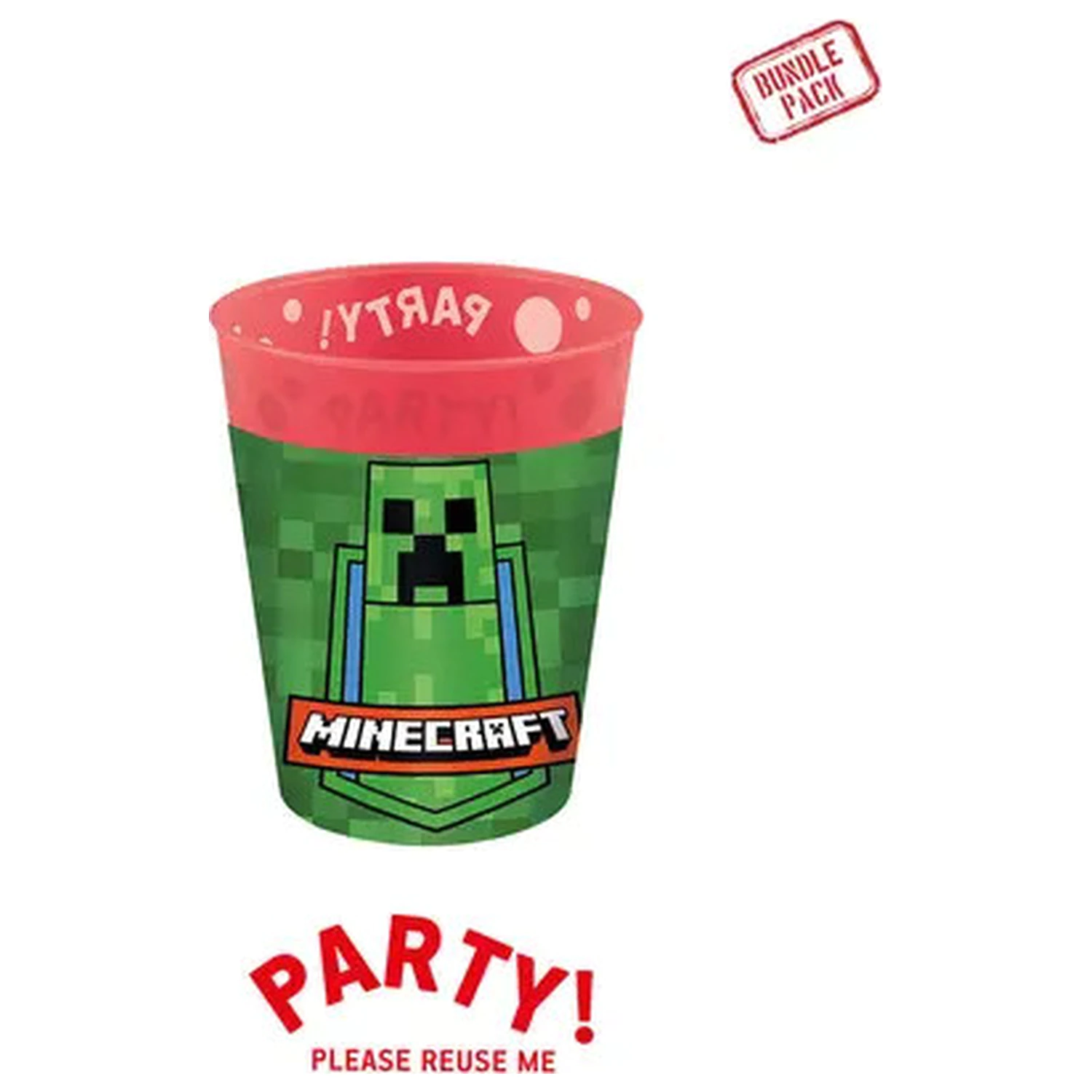 Minecraft Party mikro premium set plastičnih čaša 4 komada 250 ml fotografija proizvoda