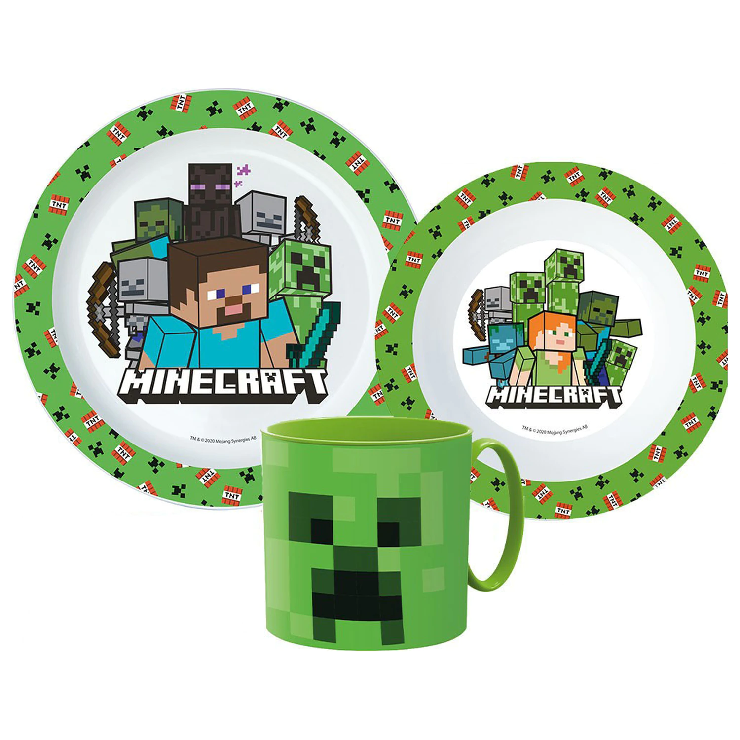 Minecraft Pixelcraft set posuđa, mikro plastični set sa šalicom fotografija proizvoda