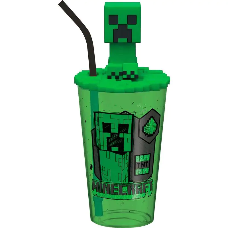 Minecraft 3D ukrasna štap čaša s poklopcem 500 ml fotografija proizvoda