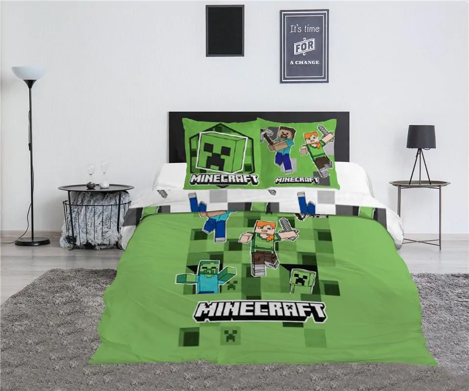Minecraft navlaka za poplun od polipamuka za krevet 135 cm fotografija proizvoda