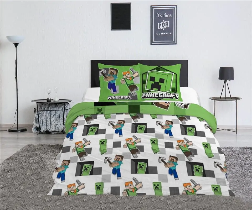 Minecraft navlaka za poplun od polipamuka za krevet 135 cm fotografija proizvoda