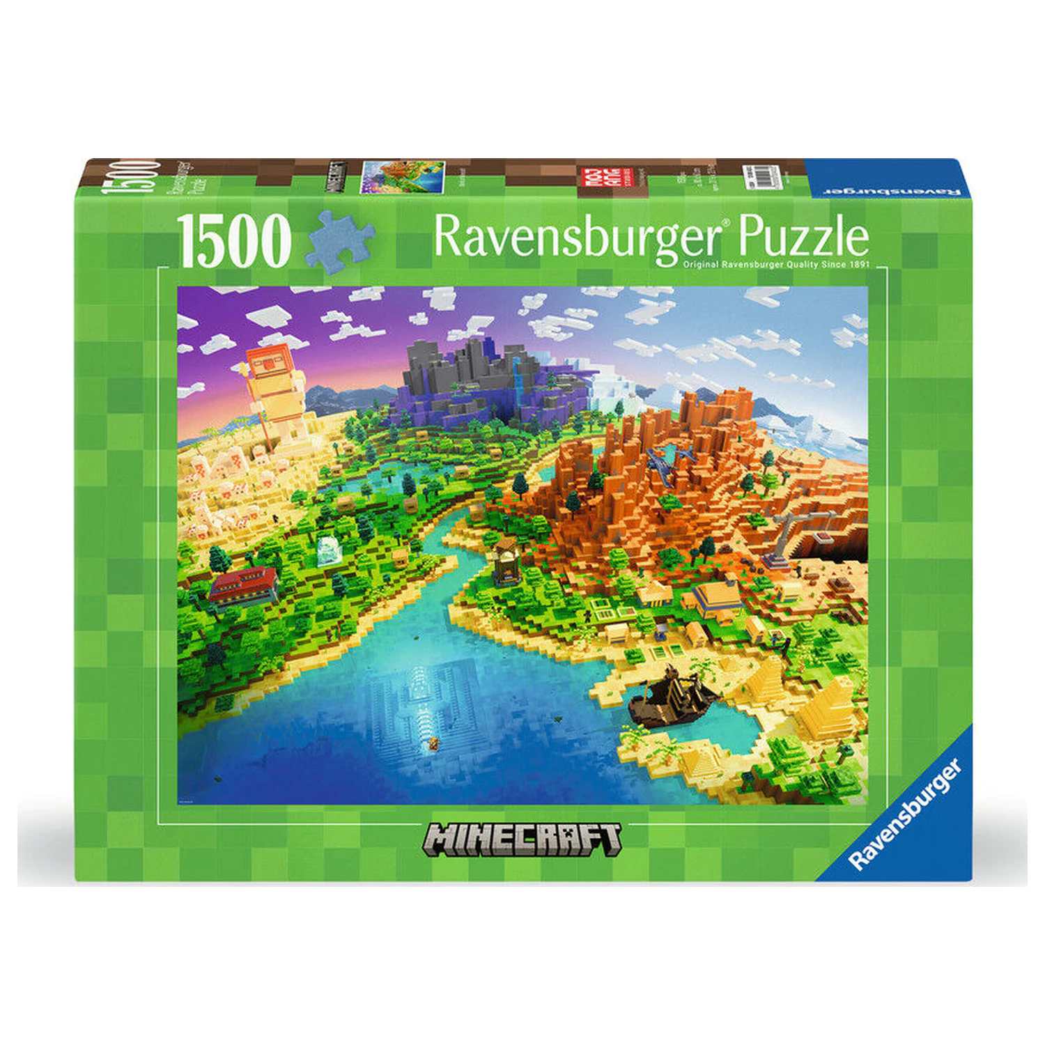 Minecraft puzzle 1500 komada fotografija proizvoda