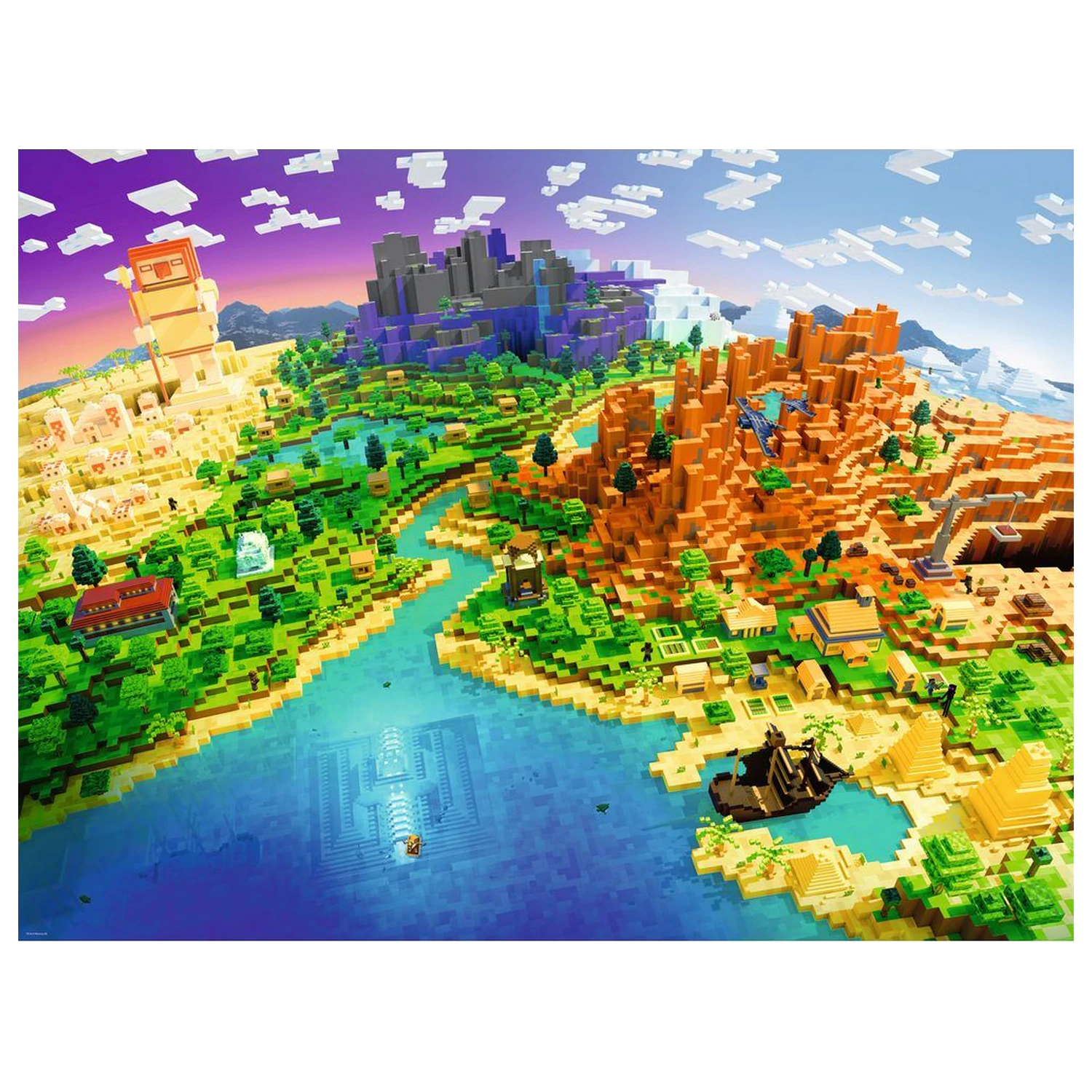 Minecraft puzzle 1500 komada fotografija proizvoda