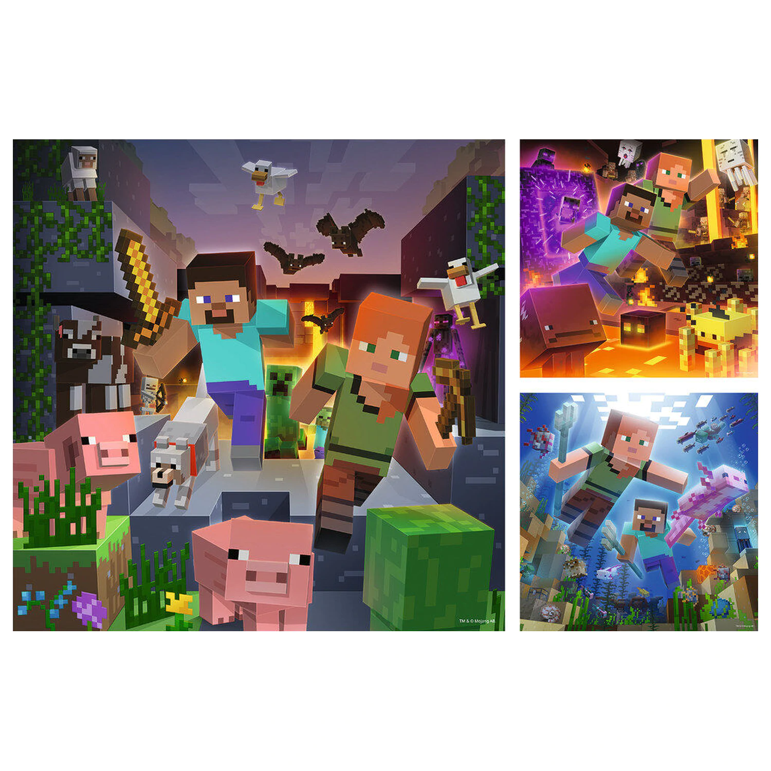 Minecraft slagalica 3x49 komada fotografija proizvoda