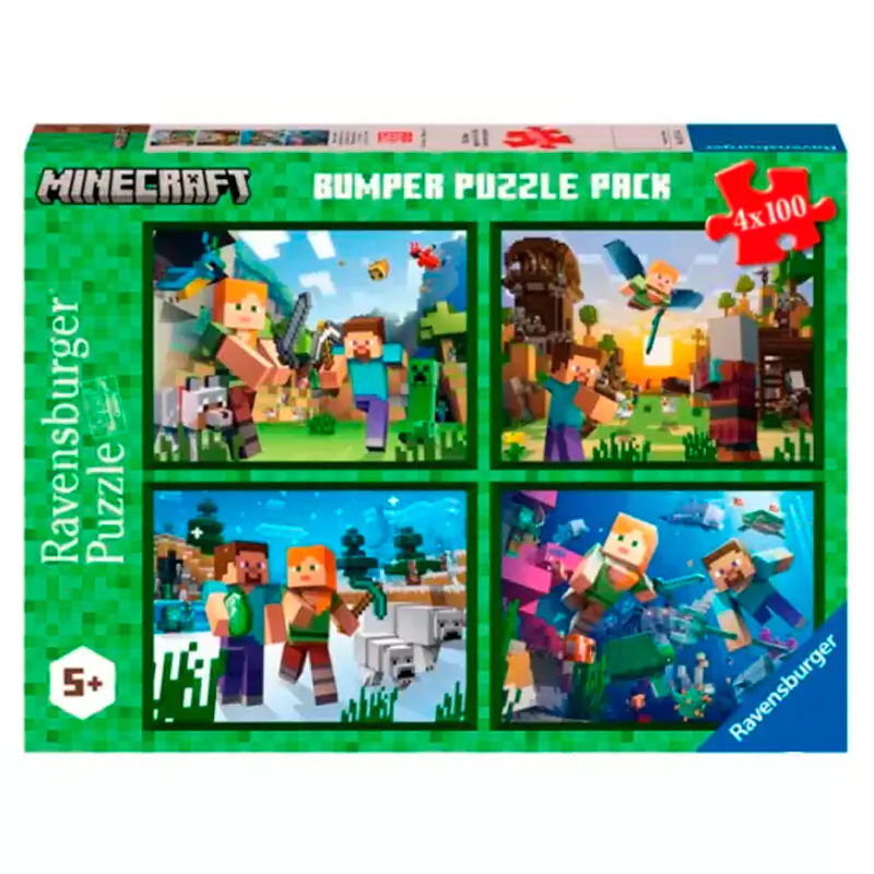 Minecraft slagalica 4x100 komada fotografija proizvoda