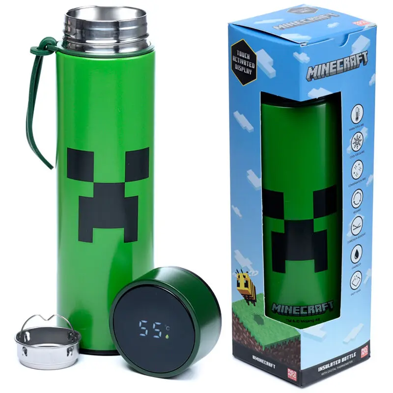 Minecraft termos boca od nehrđajućeg čelika s termometrom 450 ml fotografija proizvoda
