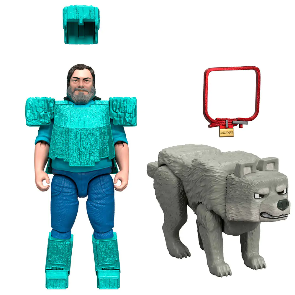 Minecraft The Movie Steve & Wolf set 2 figure - set 2 figure fotografija proizvoda