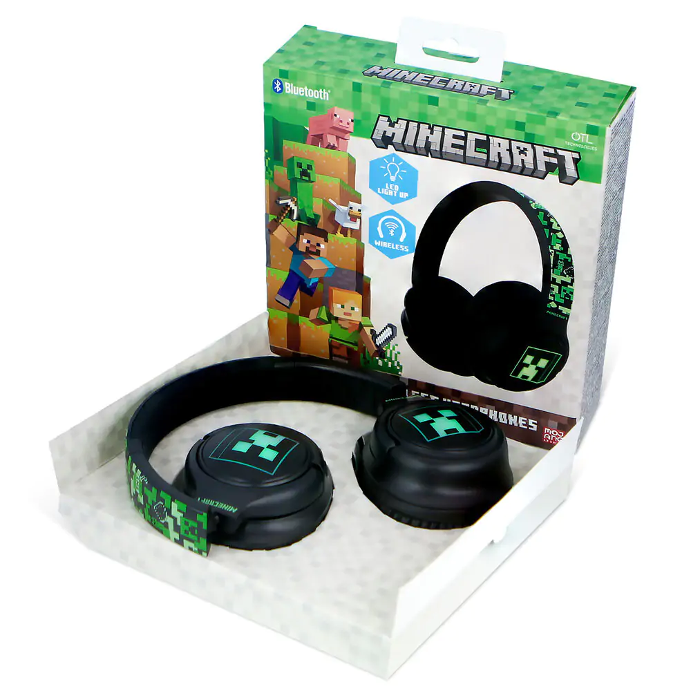 Minecraft bežične LED slušalice fotografija proizvoda