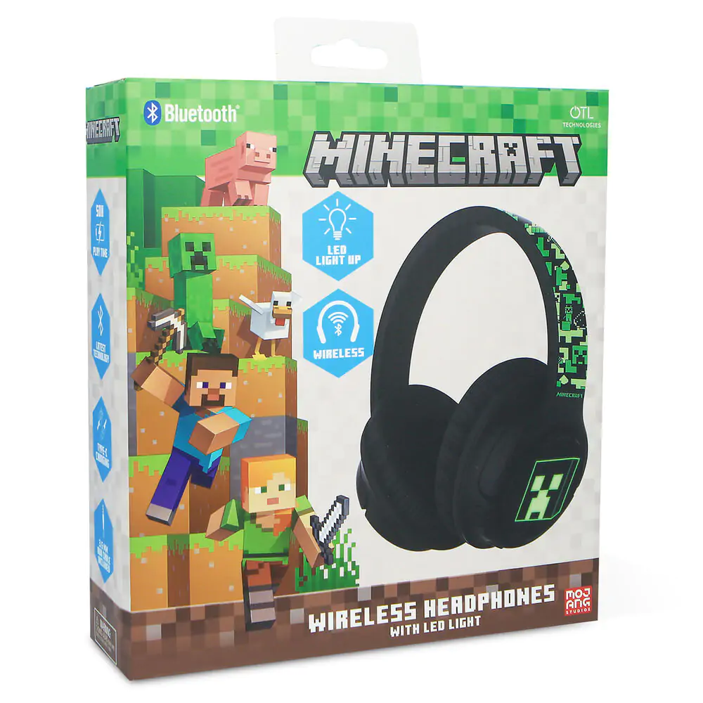 Minecraft bežične LED slušalice fotografija proizvoda