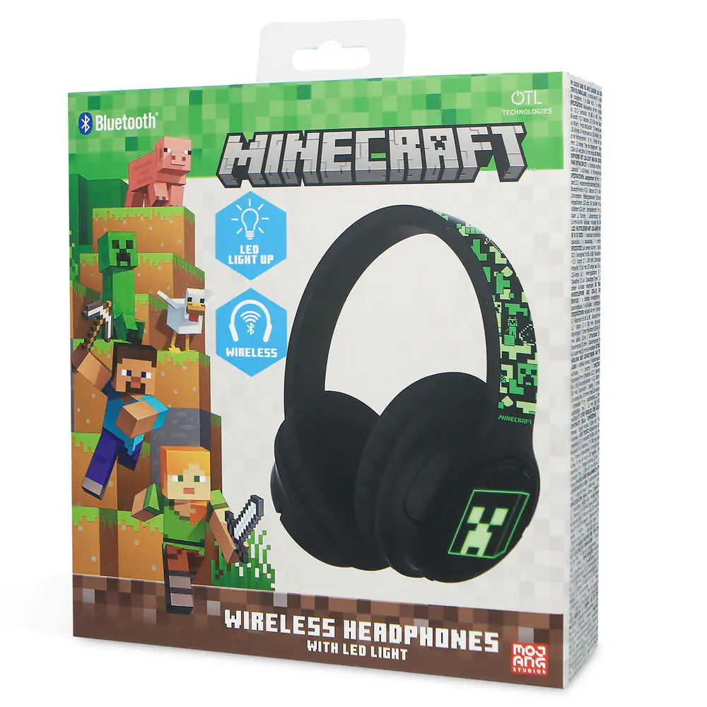 Minecraft bežične LED slušalice fotografija proizvoda