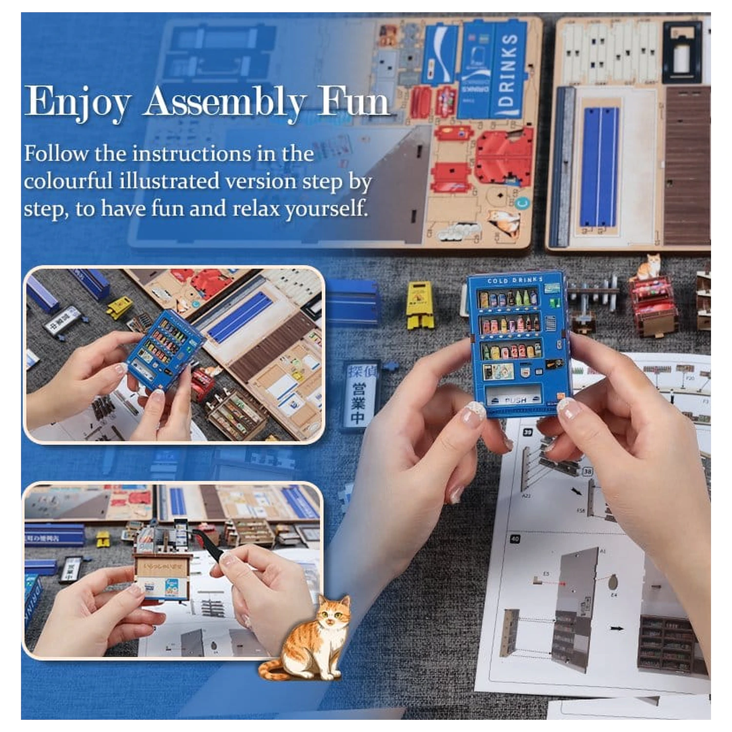 Miniature kućni model komplet Beika-cho Convenience Store 22 x 15 cm fotografija proizvoda