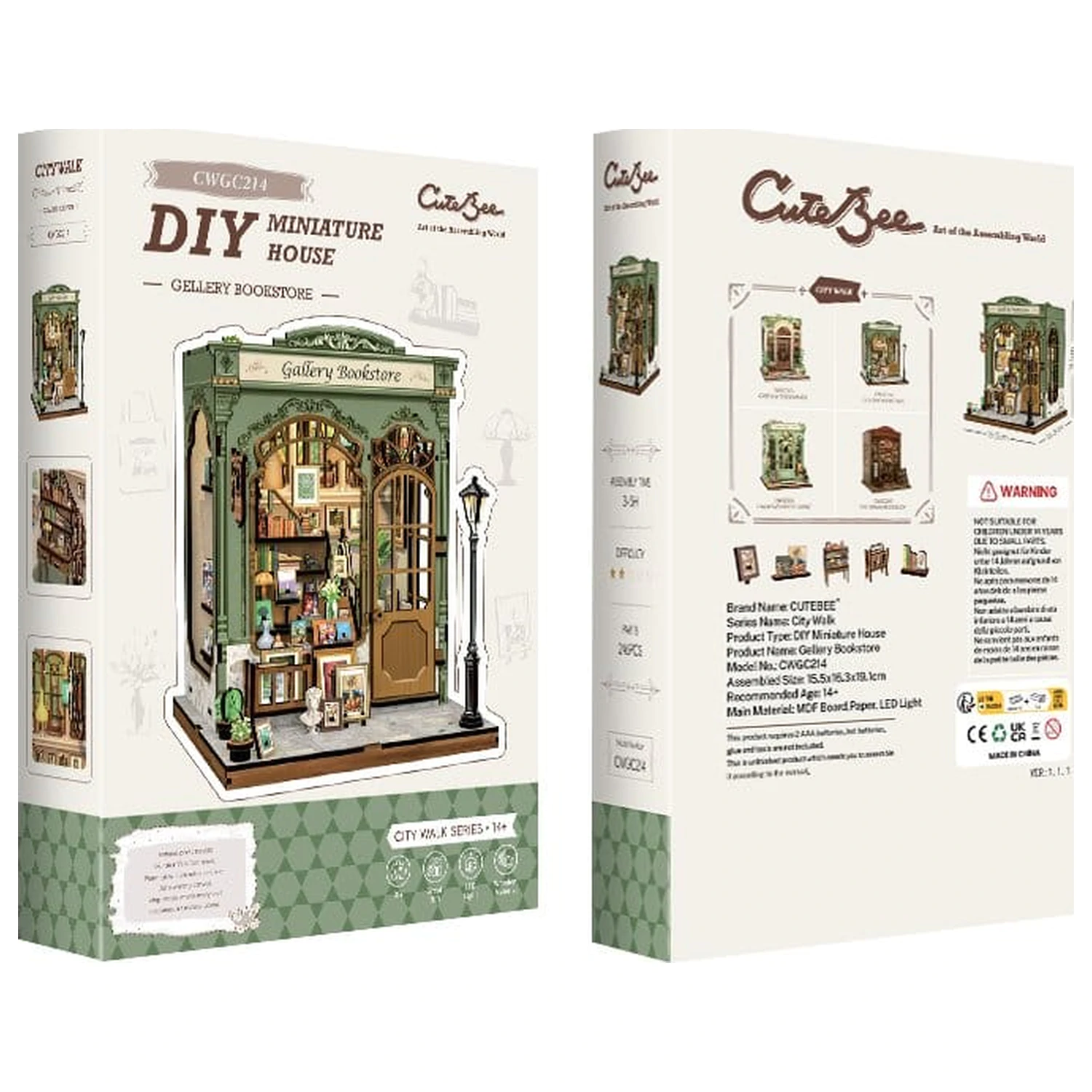 Model minijaturne kućice Kit Gallery Bookstore 20 x 16 cm fotografija proizvoda