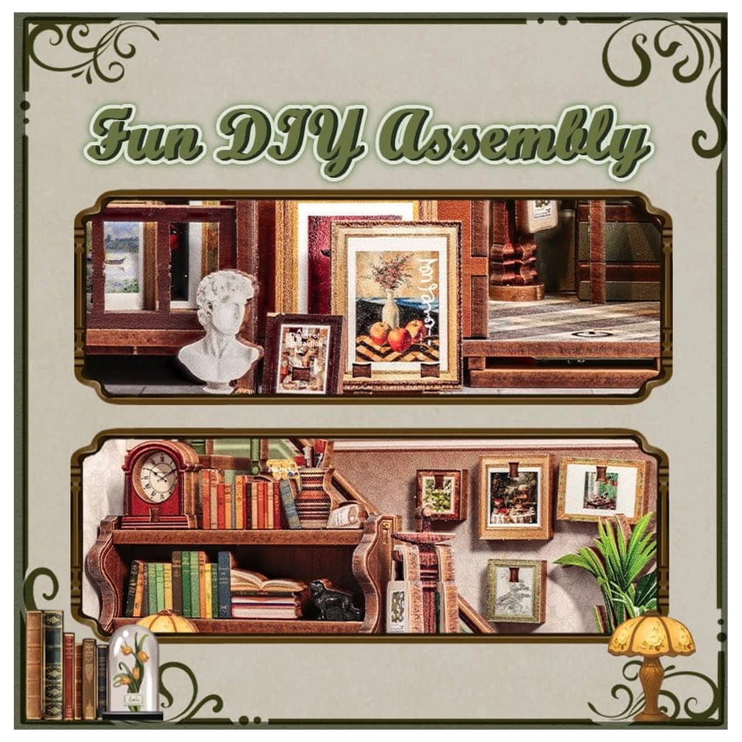 Model minijaturne kućice Kit Gallery Bookstore 20 x 16 cm fotografija proizvoda