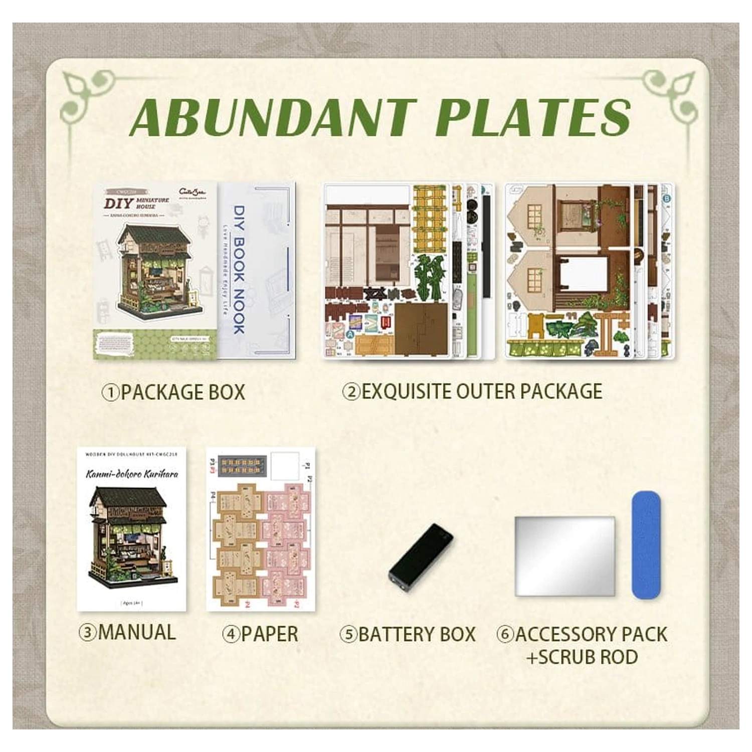 Miniaturni model kućice Set Kanmi-dokoro Kurihara 19 x 15 cm fotografija proizvoda