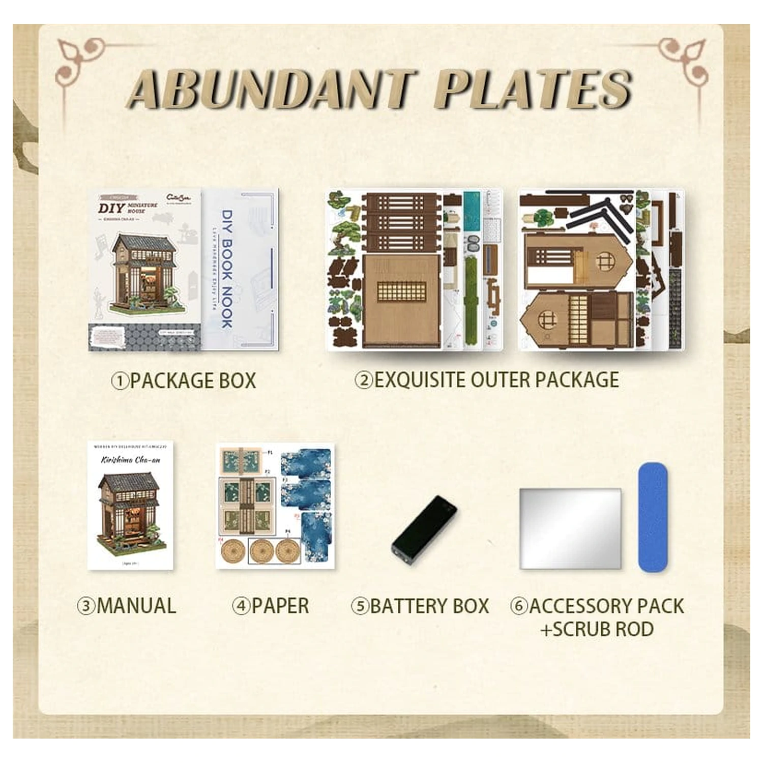 Set modela minijaturne kućice Kirishima Cha-an 19 x 14 cm fotografija proizvoda