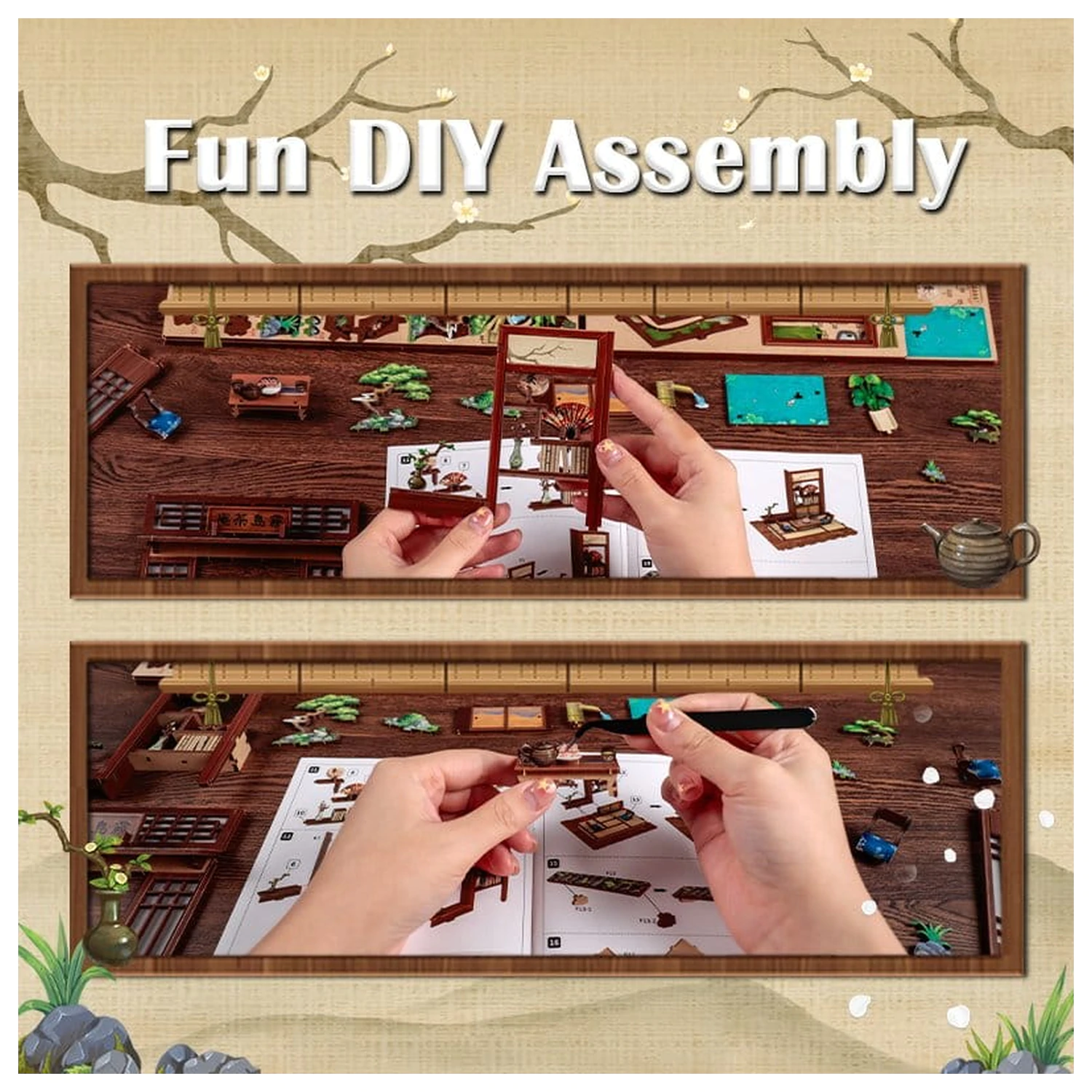 Set modela minijaturne kućice Kirishima Cha-an 19 x 14 cm fotografija proizvoda