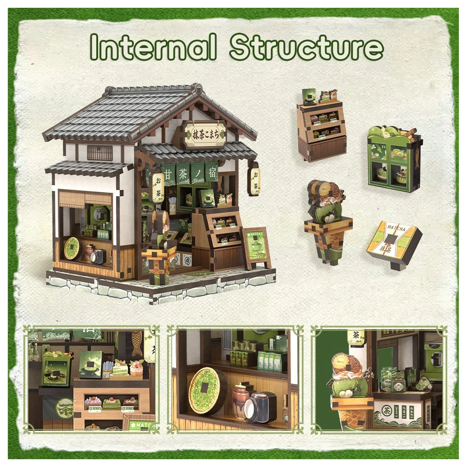 Miniaturni Model Kuće Kit Kyoto Matcha Cottage 11 x 9 cm fotografija proizvoda