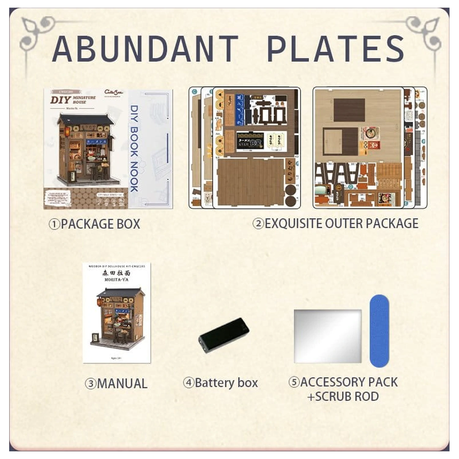 Set za izradu modela minijaturne kuće Morita-Ya 21 x 16 cm fotografija proizvoda