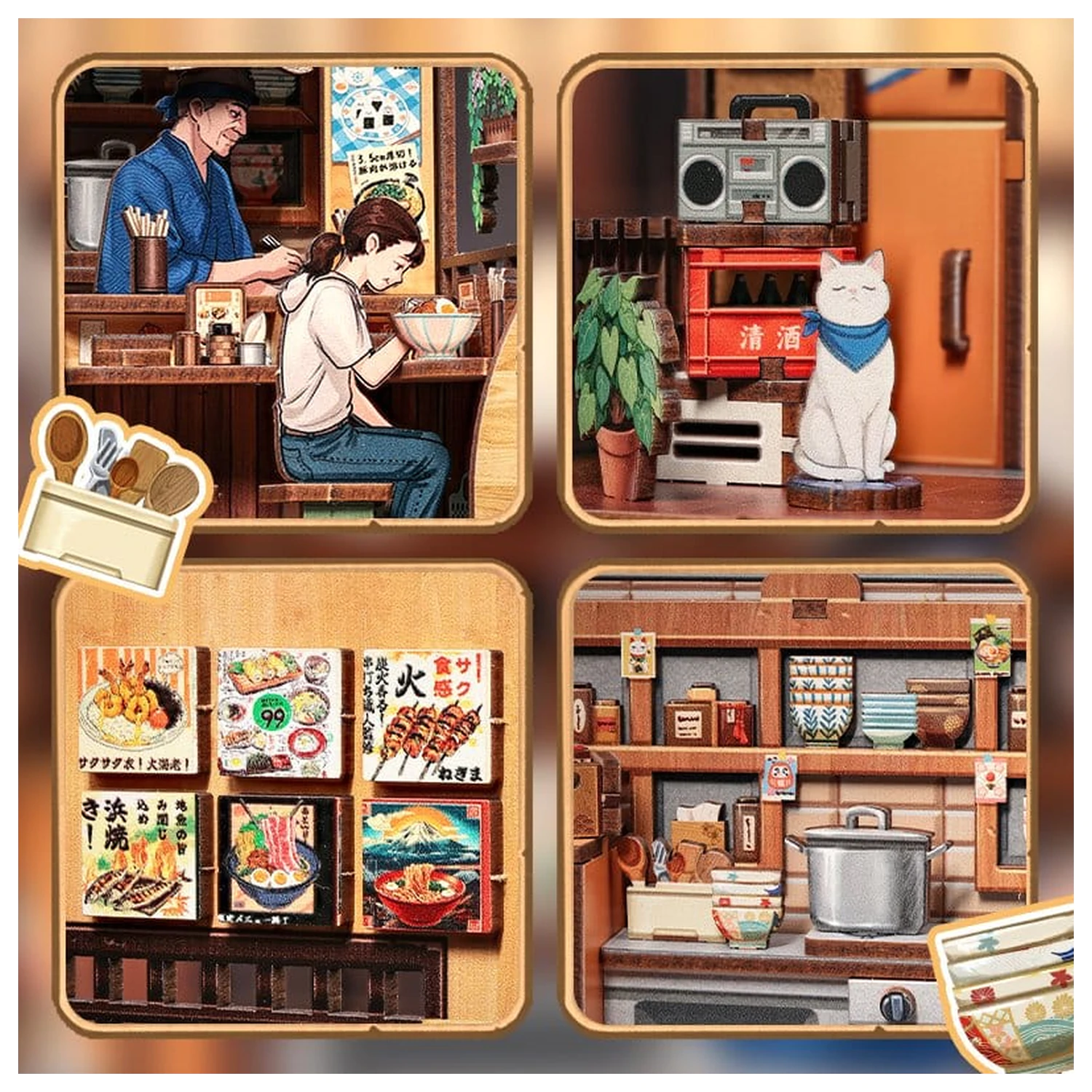 Miniaturni set modela kućice Oishii Kyoto 22 x 13 cm fotografija proizvoda