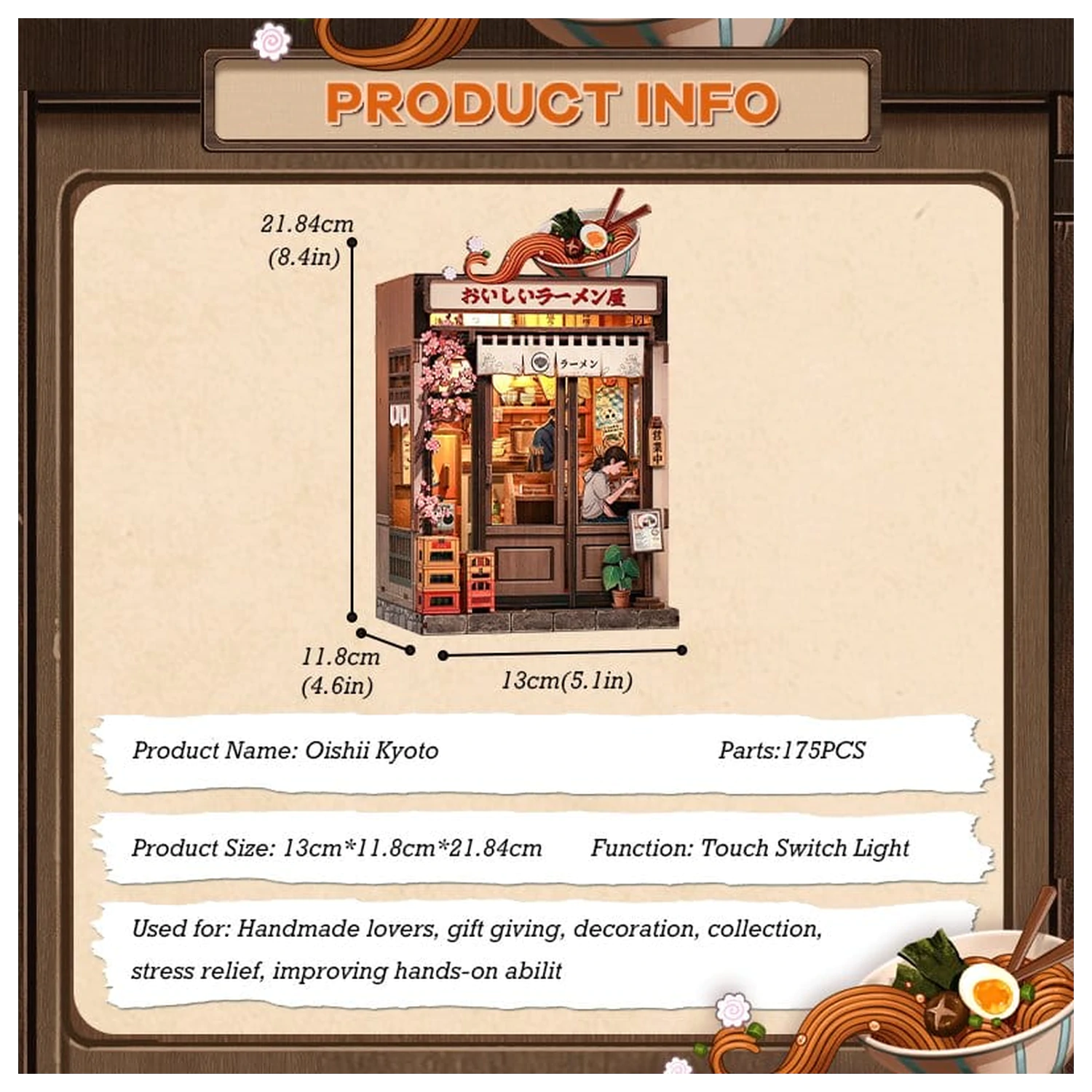 Miniaturni set modela kućice Oishii Kyoto 22 x 13 cm fotografija proizvoda