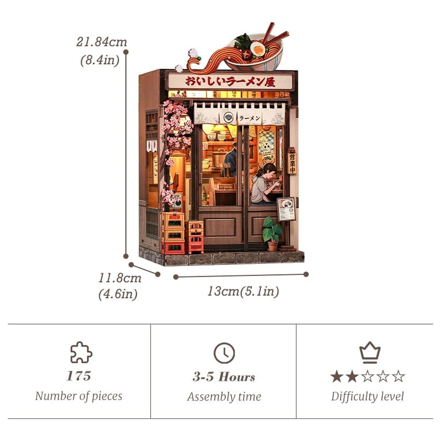 Miniaturni set modela kućice Oishii Kyoto 22 x 13 cm fotografija proizvoda