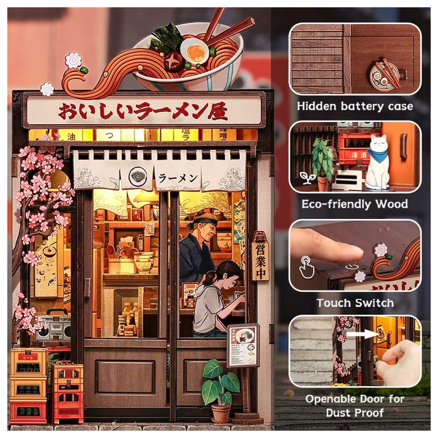 Miniaturni set modela kućice Oishii Kyoto 22 x 13 cm fotografija proizvoda