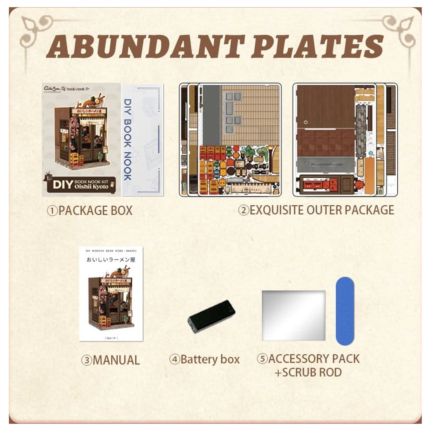 Miniaturni set modela kućice Oishii Kyoto 22 x 13 cm fotografija proizvoda