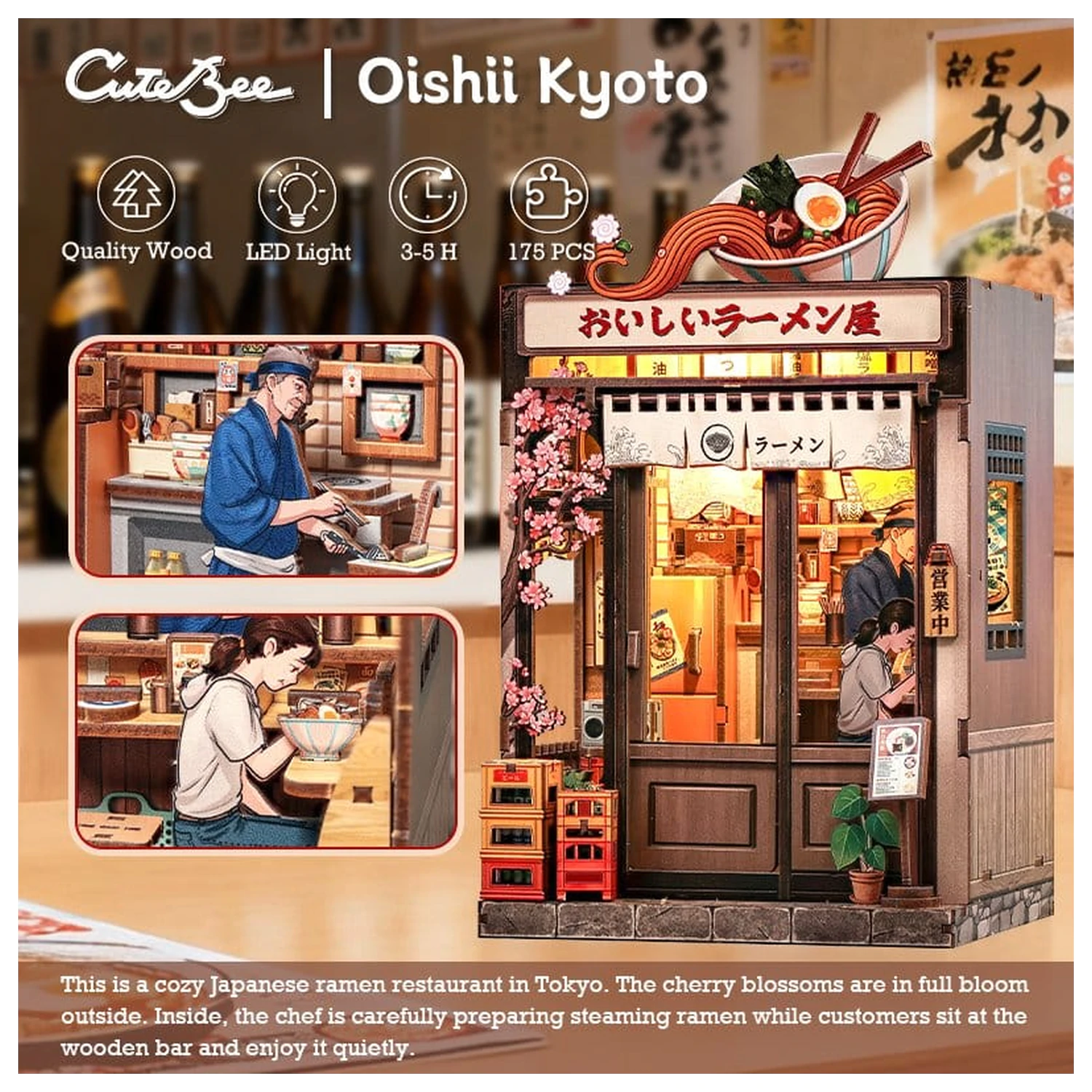 Miniaturni set modela kućice Oishii Kyoto 22 x 13 cm fotografija proizvoda