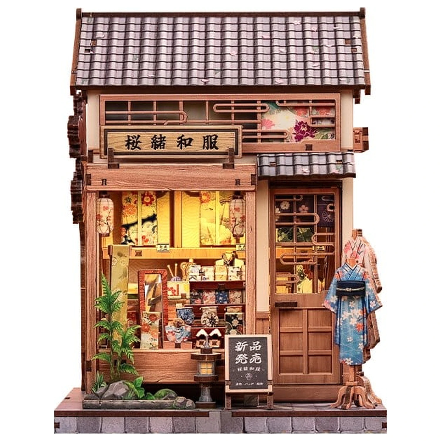 Komplet modela minijaturne kućice Sakura O Kimono Shop 19 x 14 cm fotografija proizvoda