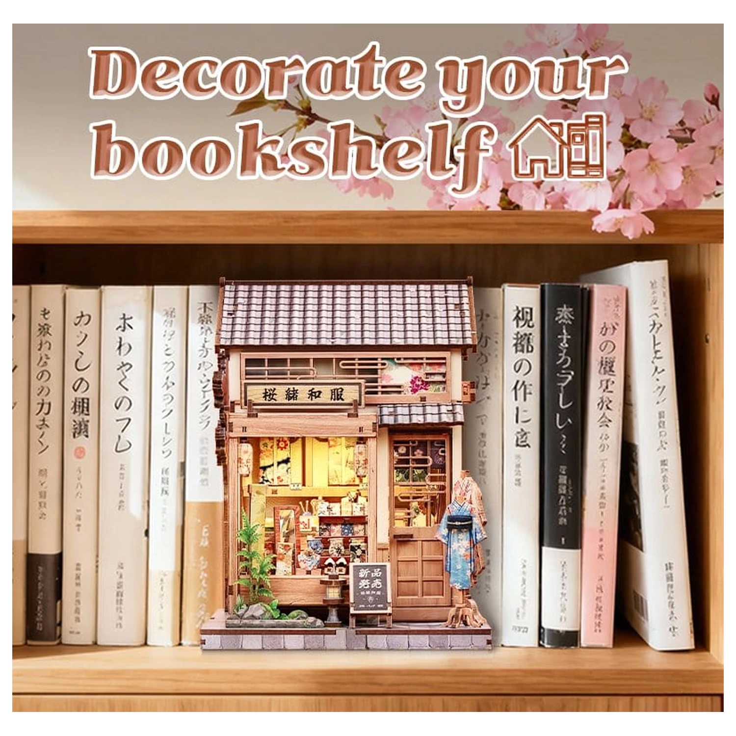 Komplet modela minijaturne kućice Sakura O Kimono Shop 19 x 14 cm fotografija proizvoda