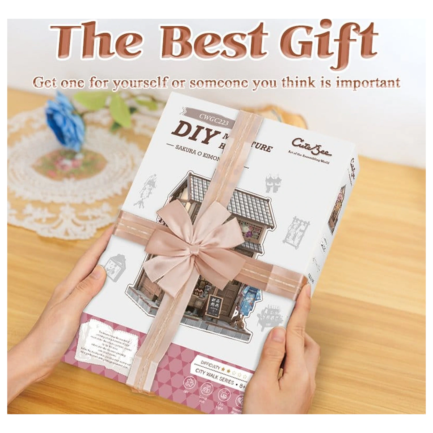 Komplet modela minijaturne kućice Sakura O Kimono Shop 19 x 14 cm fotografija proizvoda