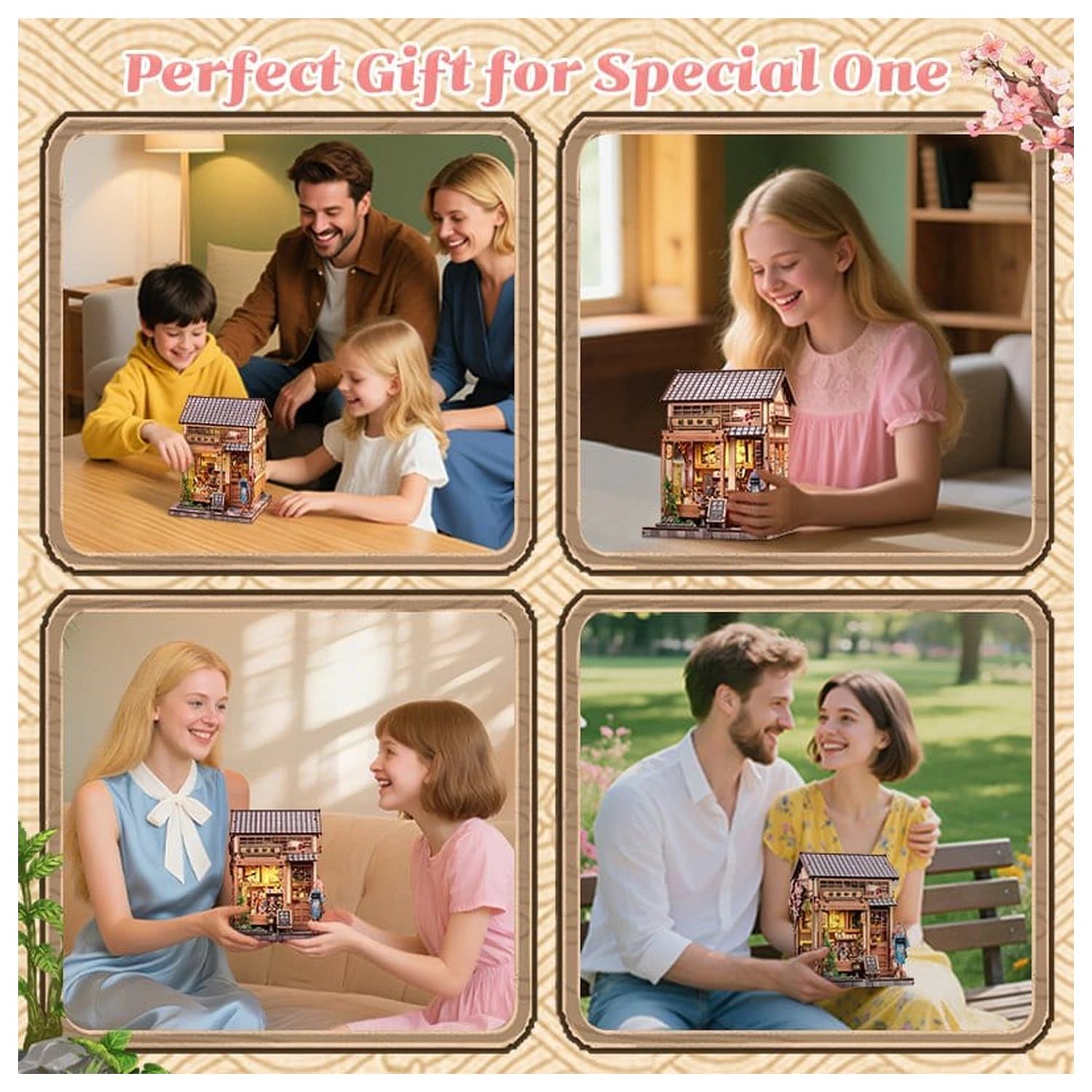 Komplet modela minijaturne kućice Sakura O Kimono Shop 19 x 14 cm fotografija proizvoda