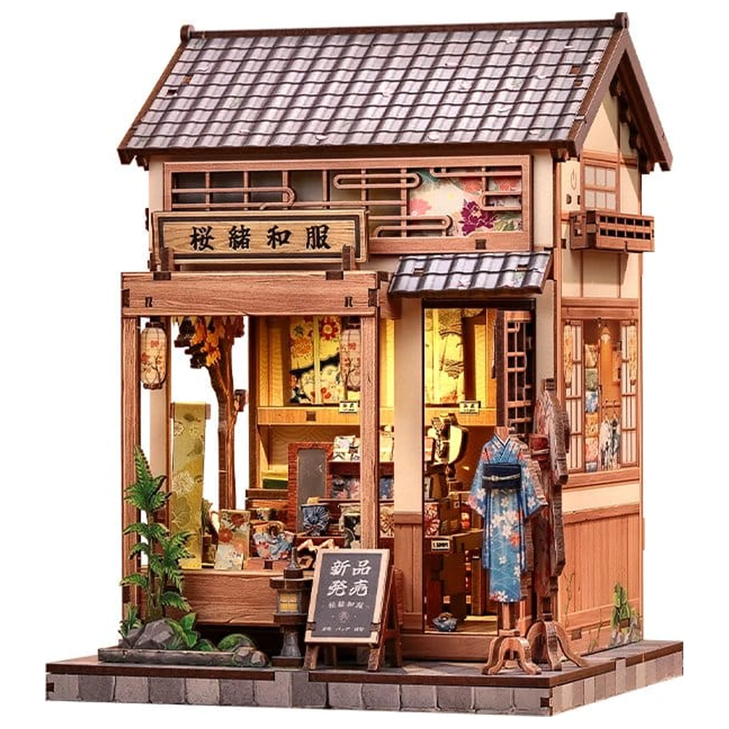 Komplet modela minijaturne kućice Sakura O Kimono Shop 19 x 14 cm fotografija proizvoda