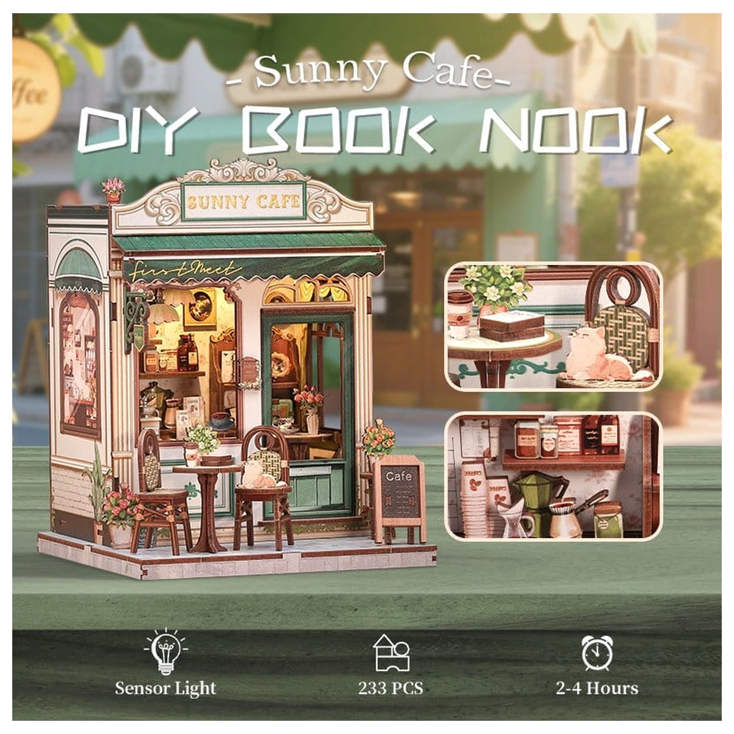 Set modela minijaturne kućice Sunny Cafe 20 x 16 cm fotografija proizvoda