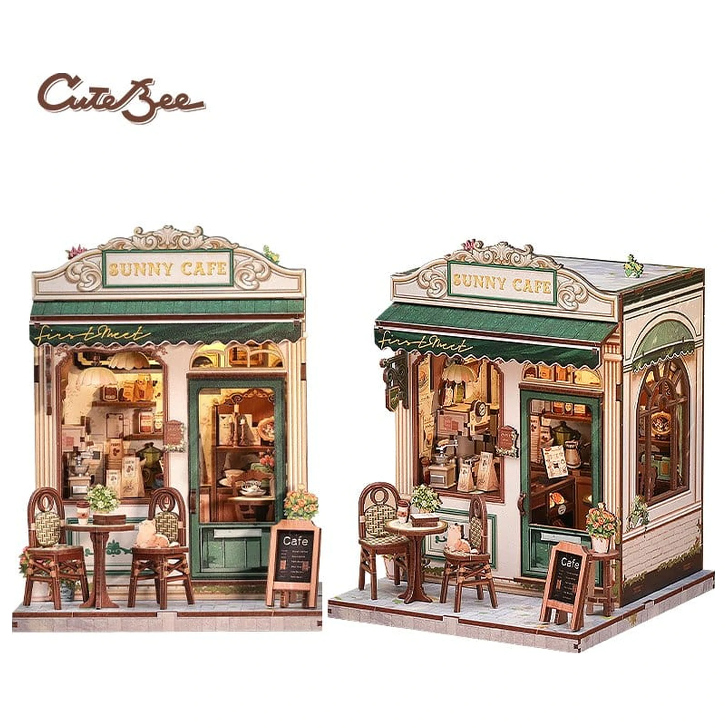 Set modela minijaturne kućice Sunny Cafe 20 x 16 cm fotografija proizvoda