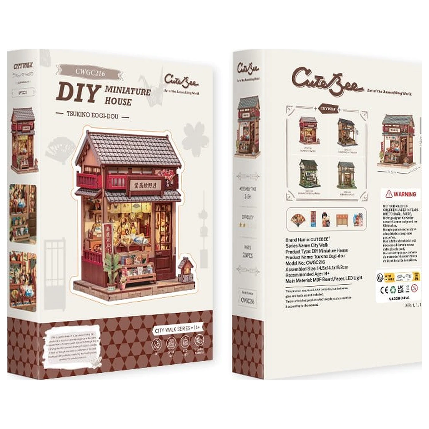 Set modela minijaturne kućice Tsukino Eogi-dou 19 x 14 cm fotografija proizvoda