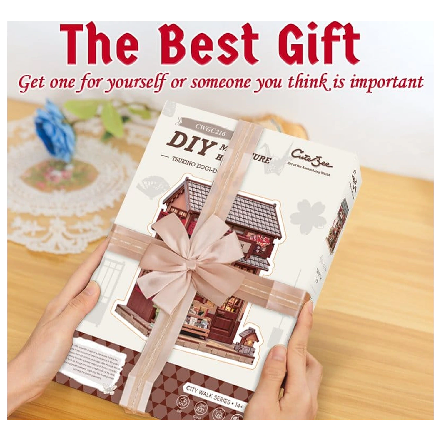 Set modela minijaturne kućice Tsukino Eogi-dou 19 x 14 cm fotografija proizvoda