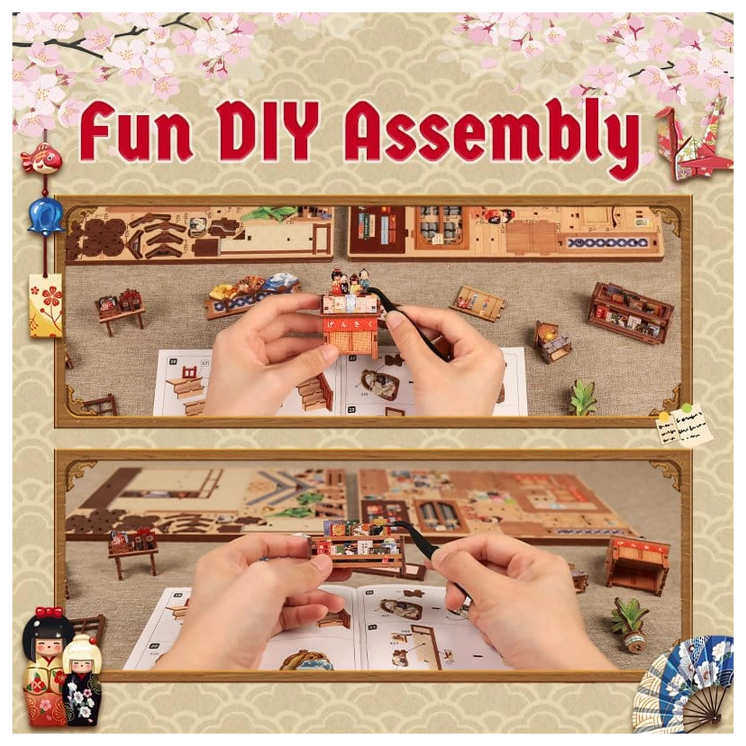 Set modela minijaturne kućice Tsukino Eogi-dou 19 x 14 cm fotografija proizvoda