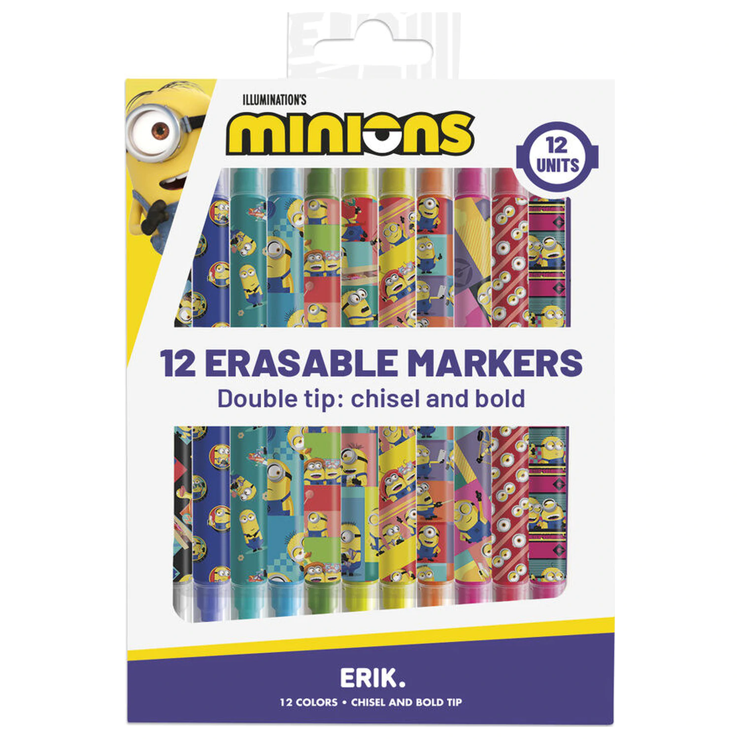 Minions set od 12 izbrisivih flomastera fotografija proizvoda