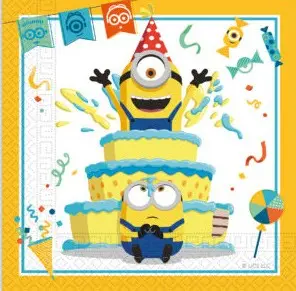 Minions 2 The Rise of Gru Salvete 20 komada 33x33 cm fotografija proizvoda