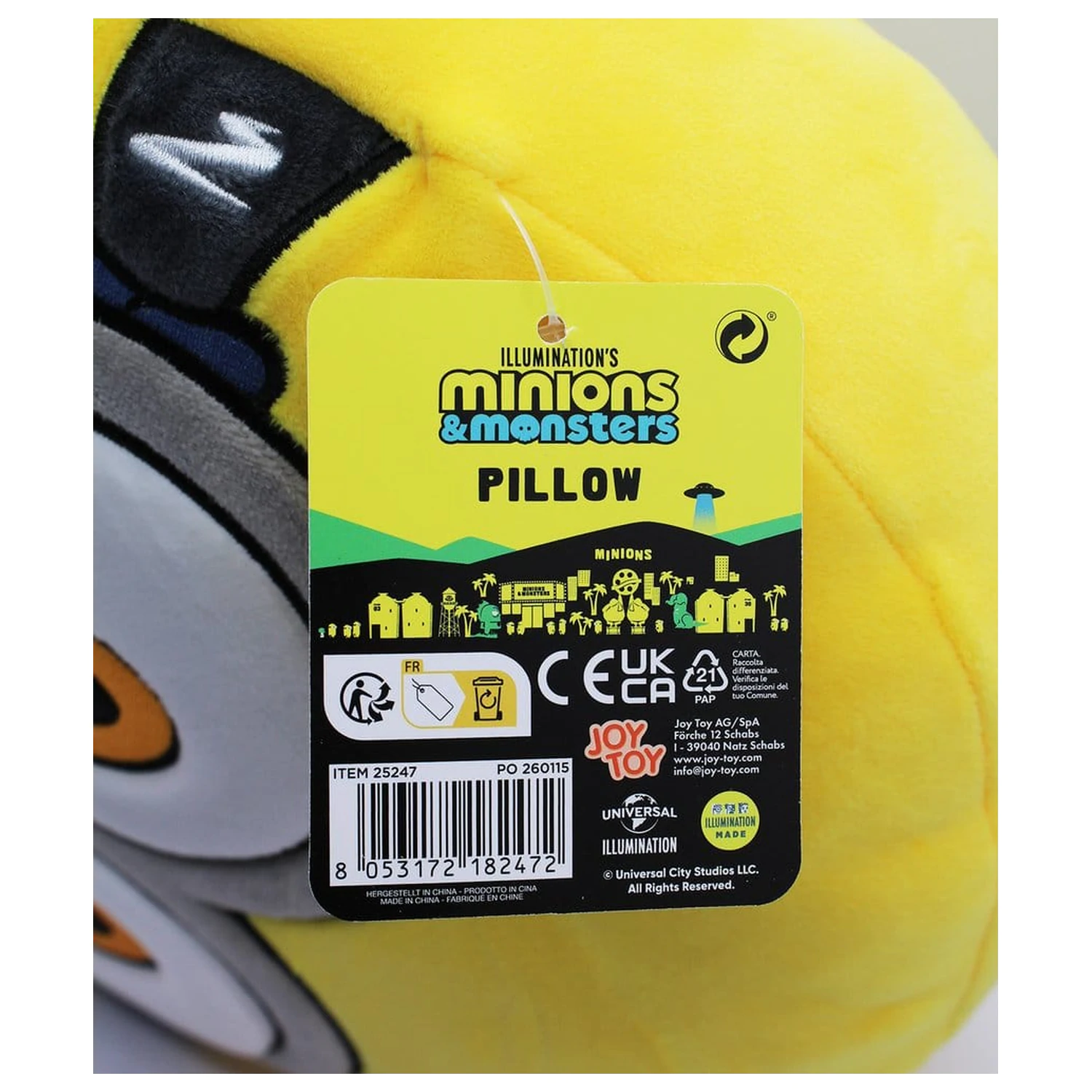 Minions 3 okrugli plišani jastuk s vezom 30x10x30 cm fotografija proizvoda