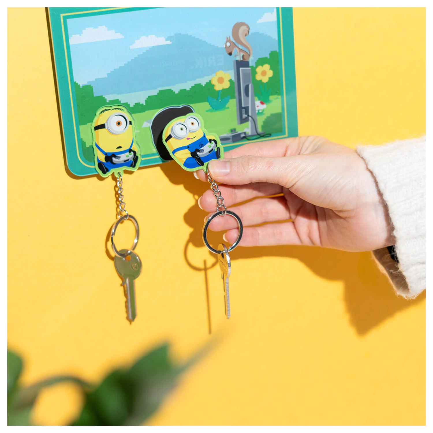 Minions privjesak za ključeve s ključnim prstenom fotografija proizvoda