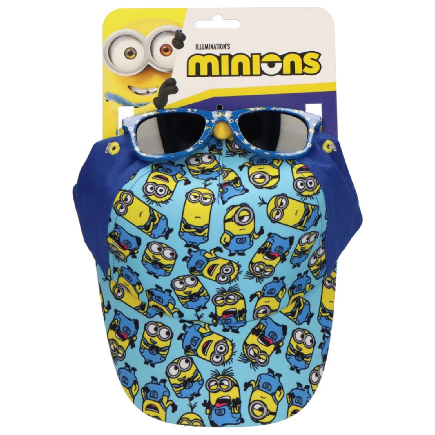 Minions Plave sunčane naočale i set bejzbol kape fotografija proizvoda