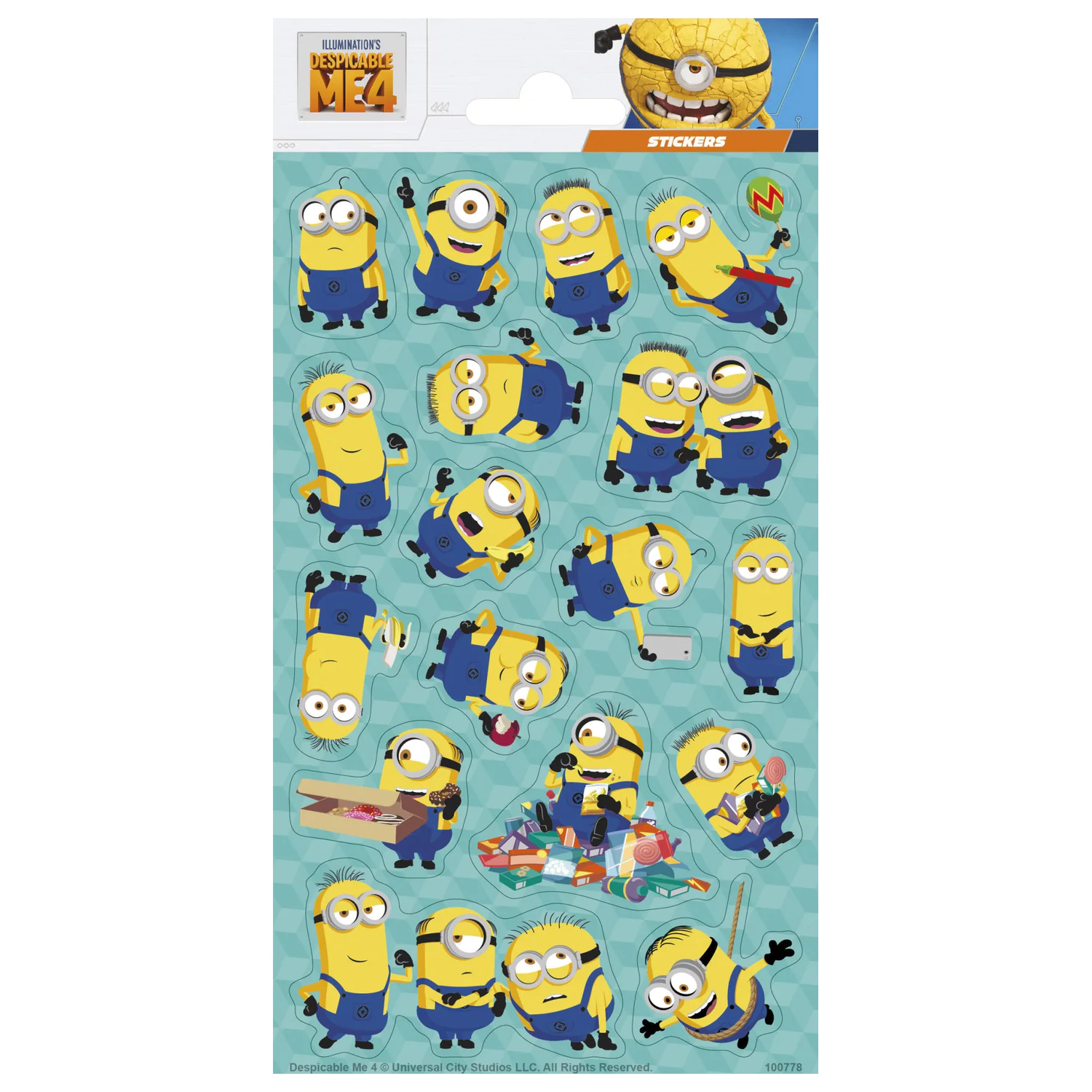 Minions luda svjetlucava naljepnica fotografija proizvoda