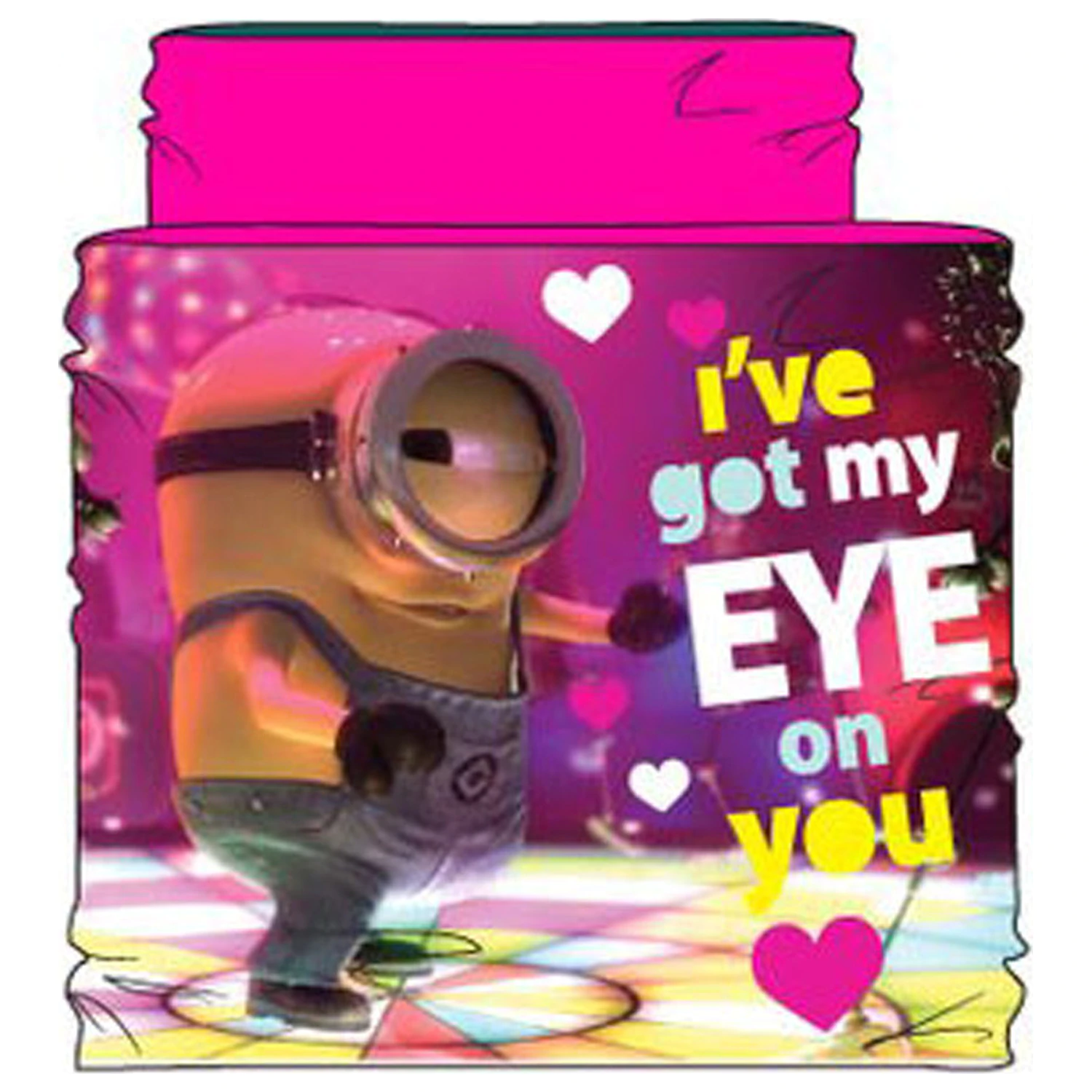 Minions Eye on You ružičasti šal marama za djecu fotografija proizvoda