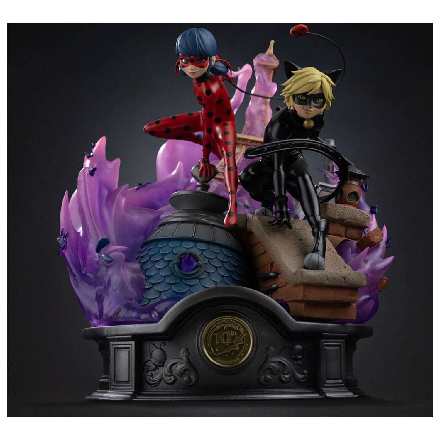 Miraculous Deluxe Art Scale Kip 1/10 Lady Bug and Cat Noir Signed Edition 23 cm fotografija proizvoda