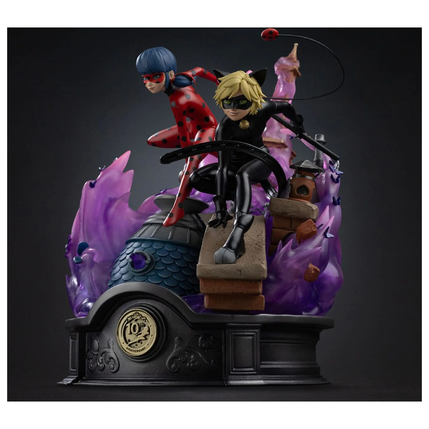 Miraculous Deluxe Art Scale Kip 1/10 Lady Bug and Cat Noir Signed Edition 23 cm fotografija proizvoda