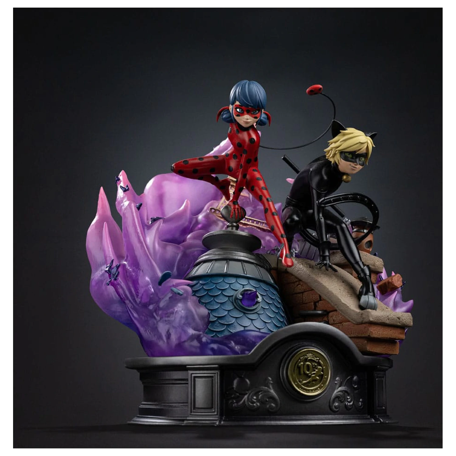 Miraculous Deluxe Art Scale Kip 1/10 Lady Bug and Cat Noir Signed Edition 23 cm fotografija proizvoda