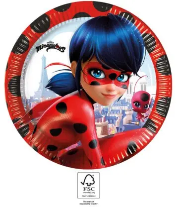 Miraculous Ladybug, Tales of Ladybug & Cat Noir papirnati tanjuri 8 komada 23 cm FSC fotografija proizvoda